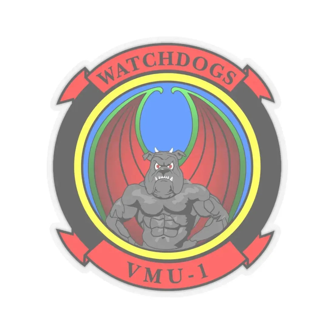 VMU 1 Watchdogs (USMC) STICKER Vinyl Kiss-Cut Decal 3 Inch Transparent - The Sticker Space