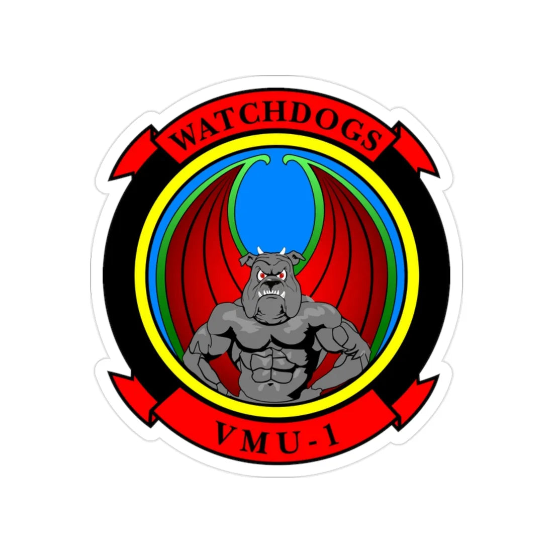 VMU 1 Watchdogs (USMC) Transparent STICKER Die-Cut Vinyl Decal 2 Inch - The Sticker Space