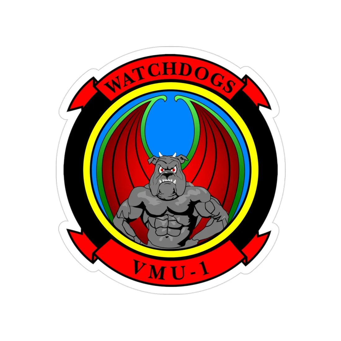 VMU 1 Watchdogs (USMC) Transparent STICKER Die-Cut Vinyl Decal 3 Inch - The Sticker Space