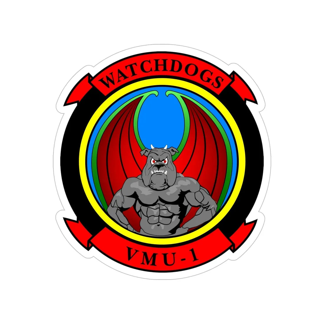 VMU 1 Watchdogs (USMC) Transparent STICKER Die-Cut Vinyl Decal 6 Inch - The Sticker Space