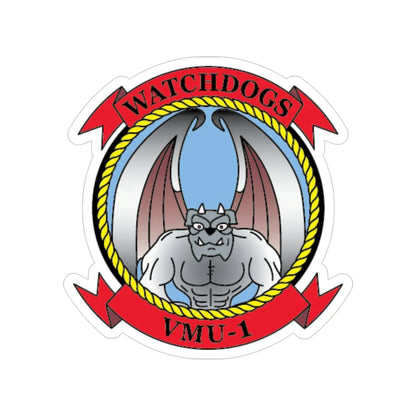 VMU 1 Watchdogs v2 (USMC) Transparent STICKER Die-Cut Vinyl Decal 3 Inch - The Sticker Space