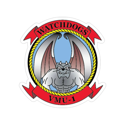 VMU 1 Watchdogs v2 (USMC) Transparent STICKER Die-Cut Vinyl Decal 4 Inch - The Sticker Space