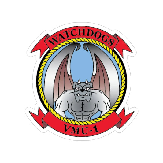 VMU 1 Watchdogs v2 (USMC) Transparent STICKER Die-Cut Vinyl Decal 6 Inch - The Sticker Space