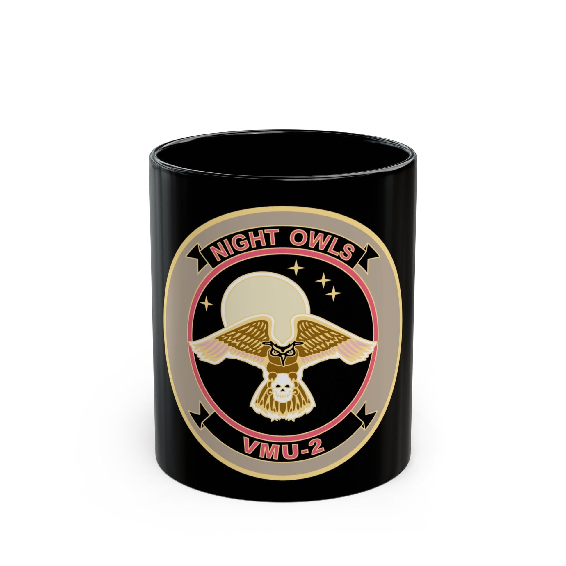 VMU 2 Night Owls (USMC) Black Coffee Mug-11oz-The Sticker Space