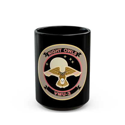 VMU 2 Night Owls (USMC) Black Coffee Mug-15oz-The Sticker Space