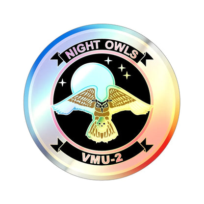 VMU 2 Night Owls (USMC) Holographic STICKER Die-Cut Vinyl Decal 5 Inch Holographic - The Sticker Space