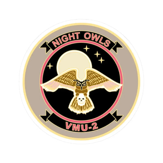 VMU 2 Night Owls (USMC) STICKER Vinyl Kiss-Cut Decal 2 Inch White - The Sticker Space