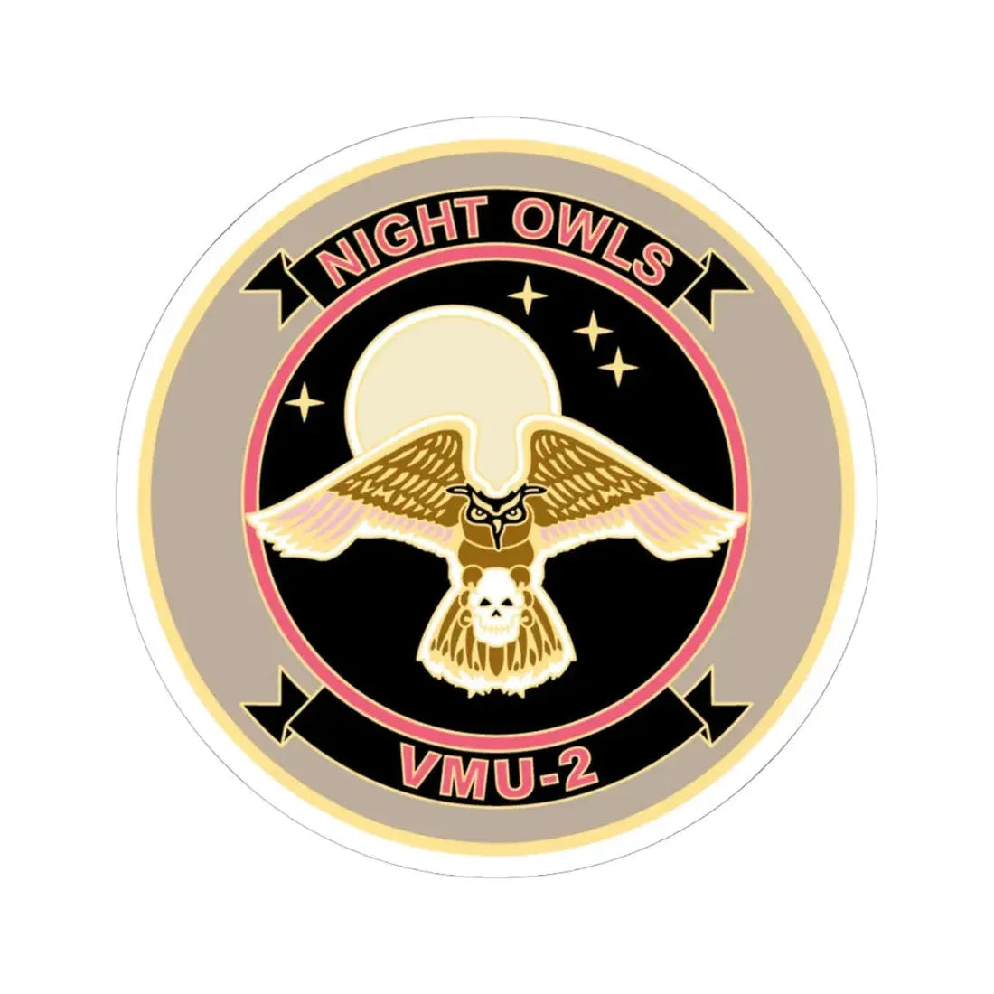 VMU 2 Night Owls (USMC) STICKER Vinyl Kiss-Cut Decal 6 Inch White - The Sticker Space