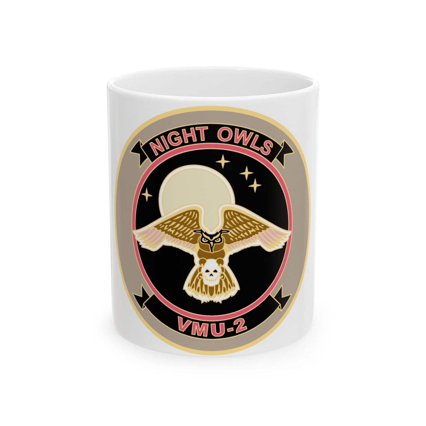 VMU 2 Night Owls (USMC) White Coffee Mug-11oz-The Sticker Space