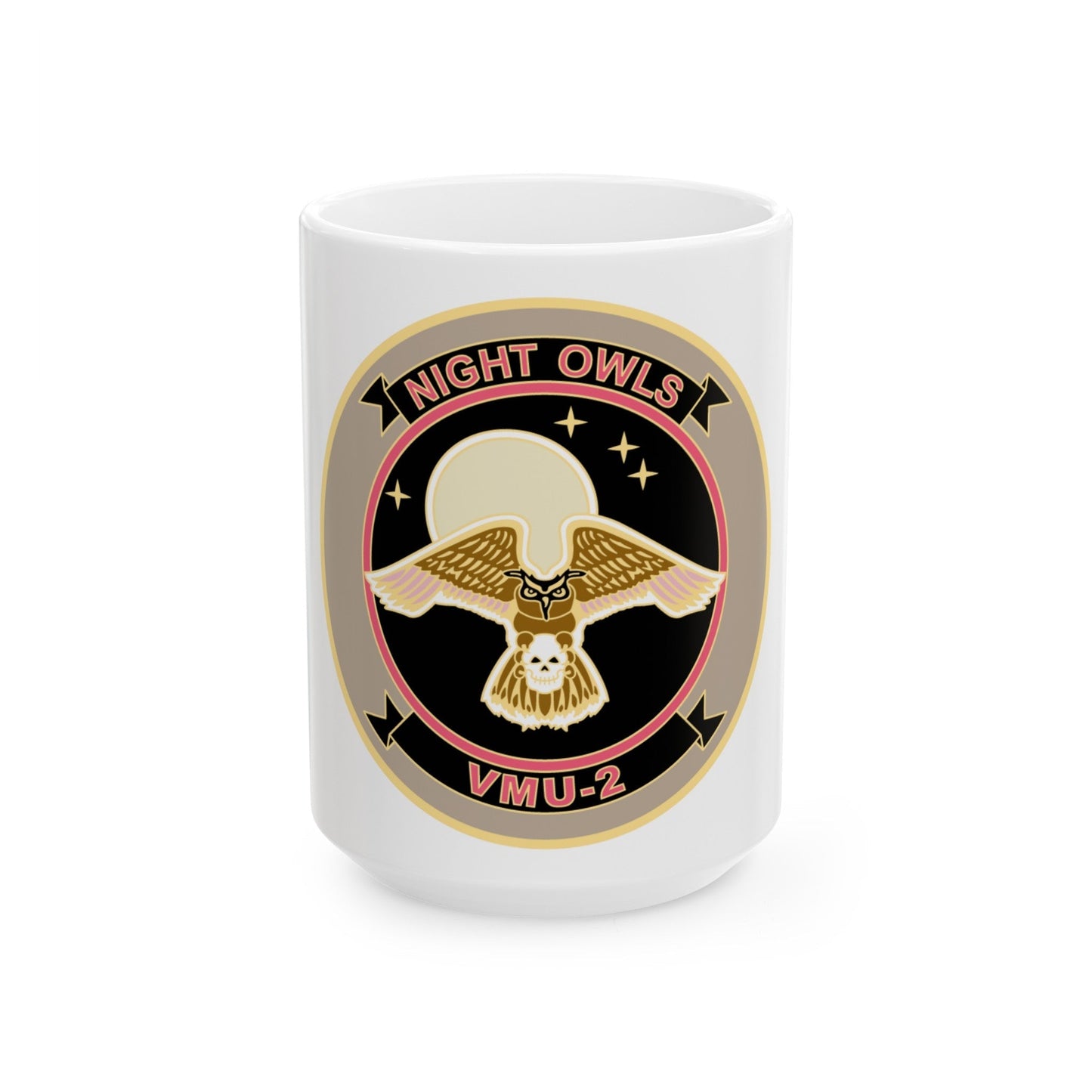 VMU 2 Night Owls (USMC) White Coffee Mug-15oz-The Sticker Space