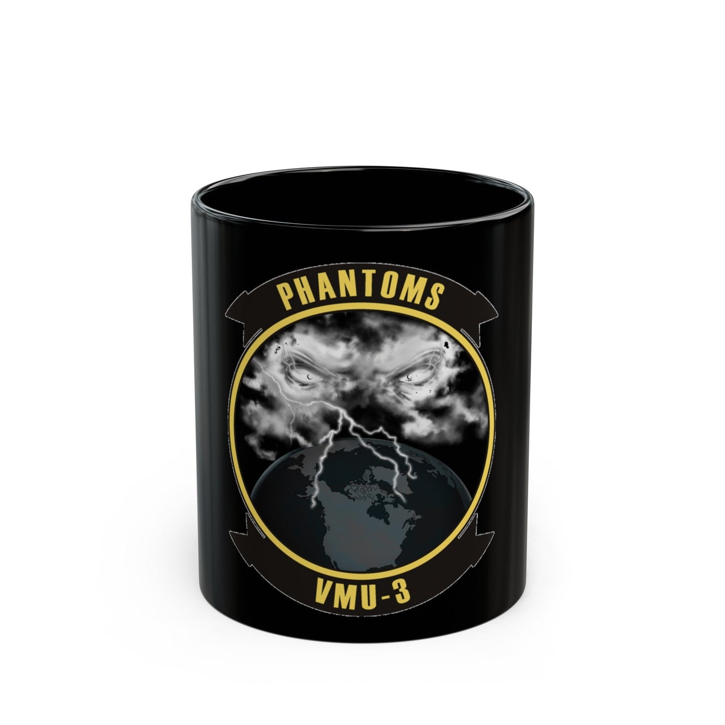 VMU 3 Phantoms (USMC) Black Coffee Mug-11oz-The Sticker Space