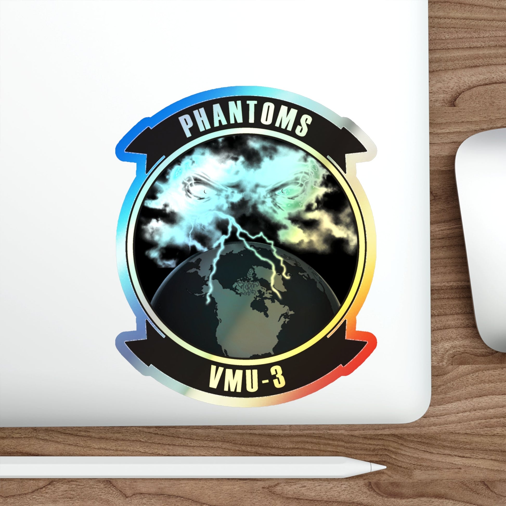 VMU 3 Phantoms (USMC) Holographic STICKER Die-Cut Vinyl Decal-The Sticker Space