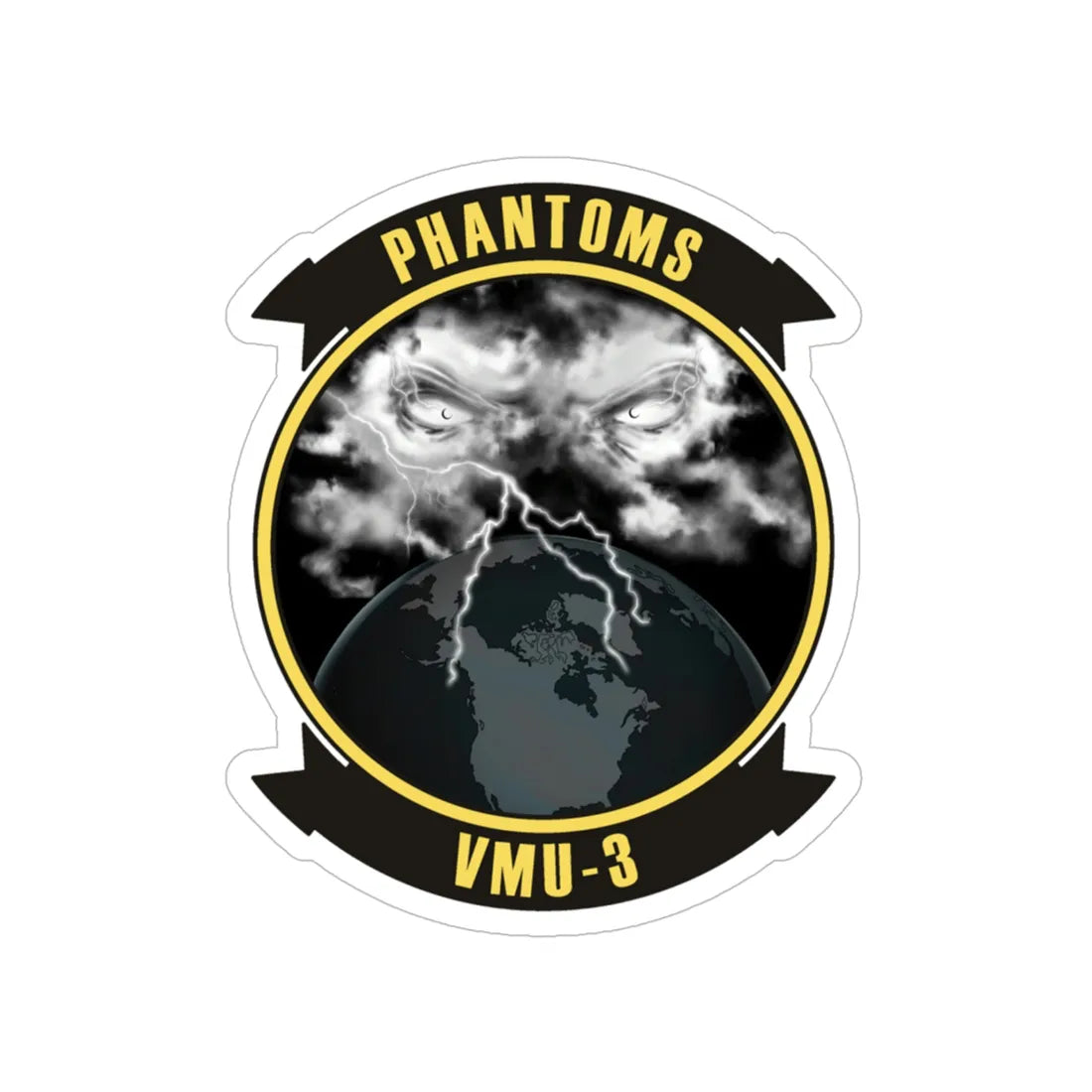 VMU 3 Phantoms (USMC) Transparent STICKER Die-Cut Vinyl Decal 5 Inch - The Sticker Space