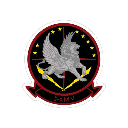 VMX 1 Flying Lions (USMC) REVERSE PRINT Transparent Die-Cut STICKER 5 Inch Die-Cut Transparent - The Sticker Space
