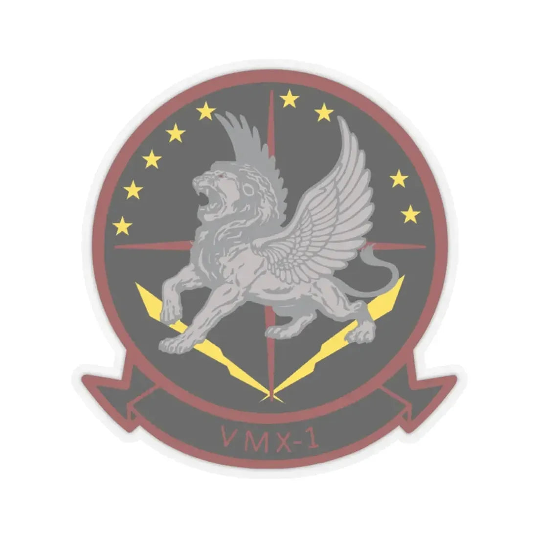 VMX 1 Flying Lions (USMC) STICKER Vinyl Kiss-Cut Decal 4 Inch Transparent - The Sticker Space