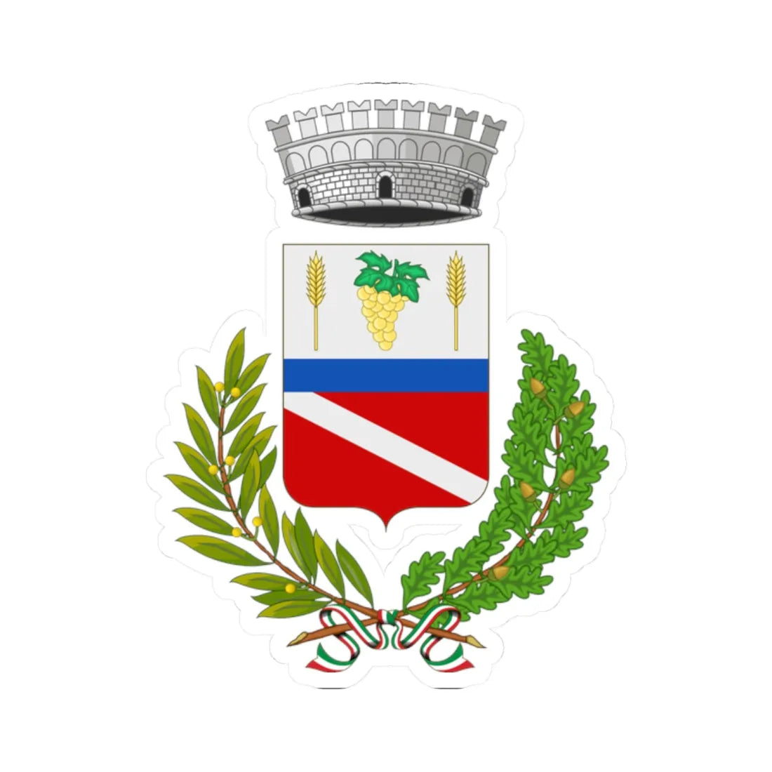 Vo-Stemma (Italy) (Coat of Arms) STICKER Vinyl Kiss-Cut Decal 2 Inch White - The Sticker Space