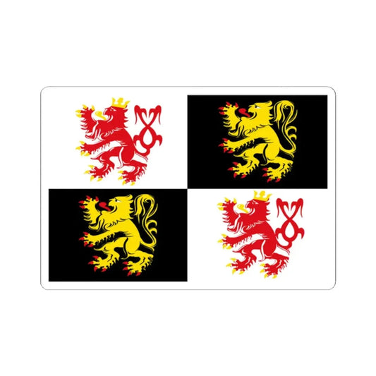 Voeren vlag (Belgium) STICKER Vinyl Kiss-Cut Decal 2 Inch White - The Sticker Space