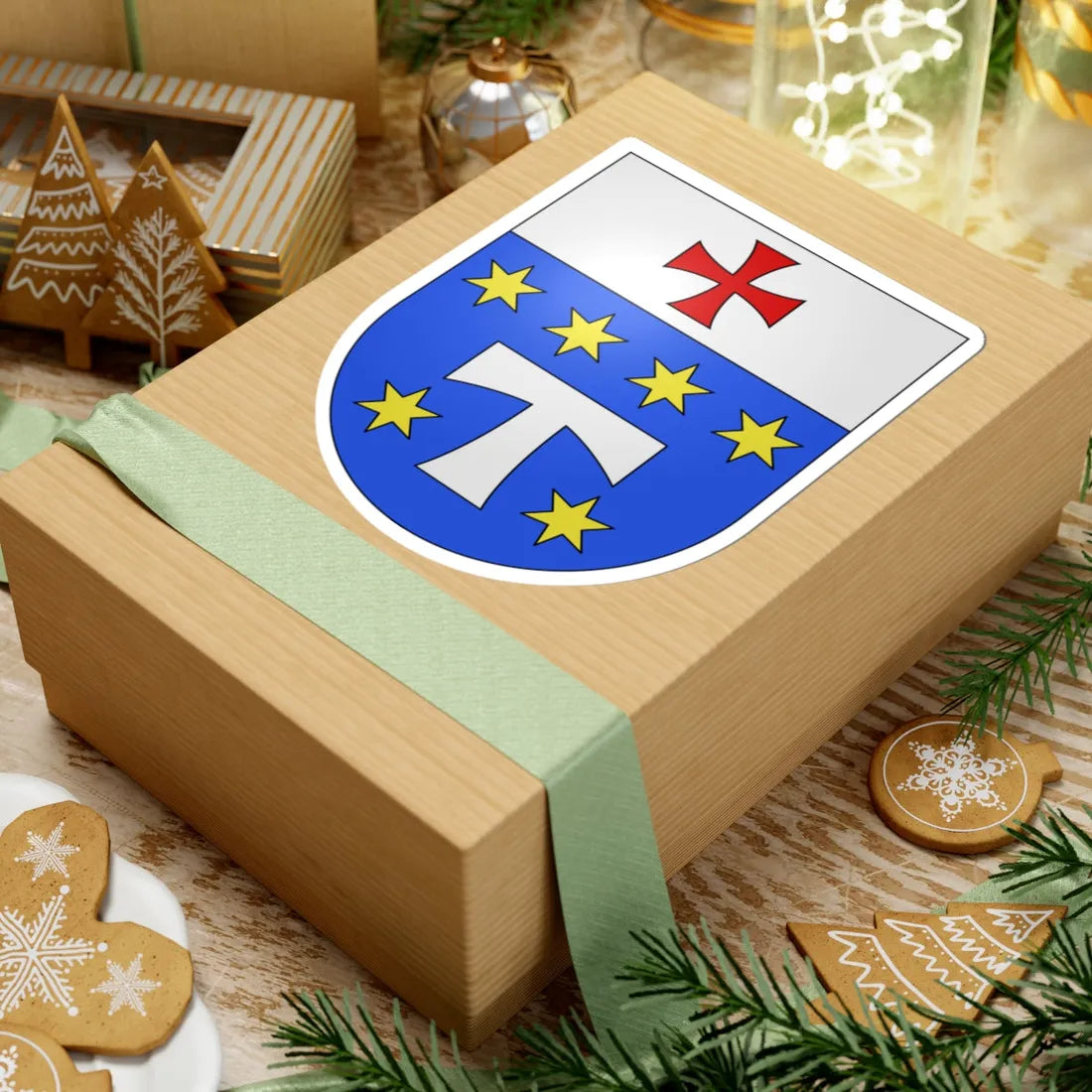 Vogorno-coat of arms (Switzerland) (Coat of Arms) STICKER Vinyl Kiss-Cut Decal - The Sticker Space