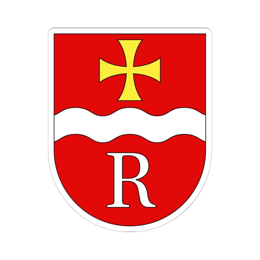 Vogtei Riviera wappen (Switzerland) (Coat of Arms) STICKER Vinyl Kiss-Cut Decal 6 Inch White - The Sticker Space