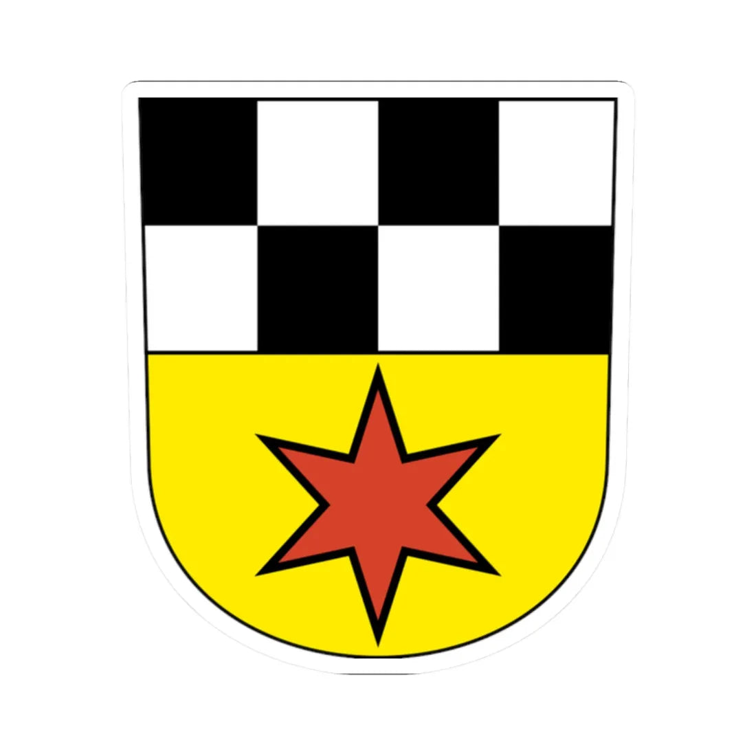 Volketswil-blazon (Switzerland) (Coat of Arms) STICKER Vinyl Kiss-Cut Decal 2 Inch White - The Sticker Space