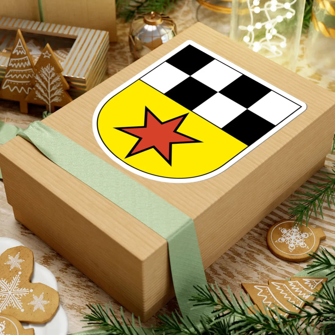 Volketswil-blazon (Switzerland) (Coat of Arms) STICKER Vinyl Kiss-Cut Decal - The Sticker Space