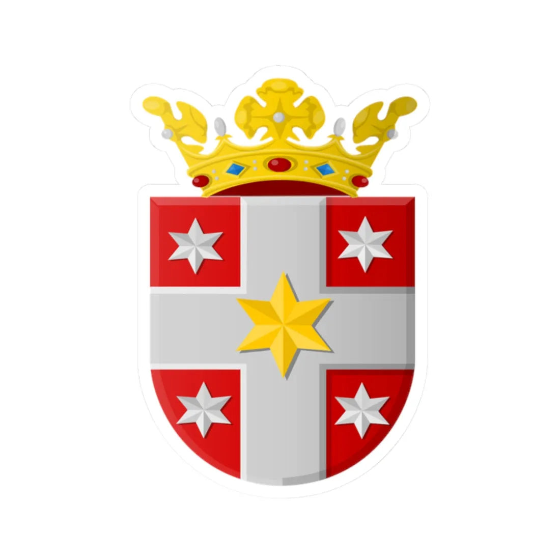 Vollenhove wapen (Netherlands) (Coat of Arms) STICKER Vinyl Kiss-Cut Decal 2 Inch White - The Sticker Space