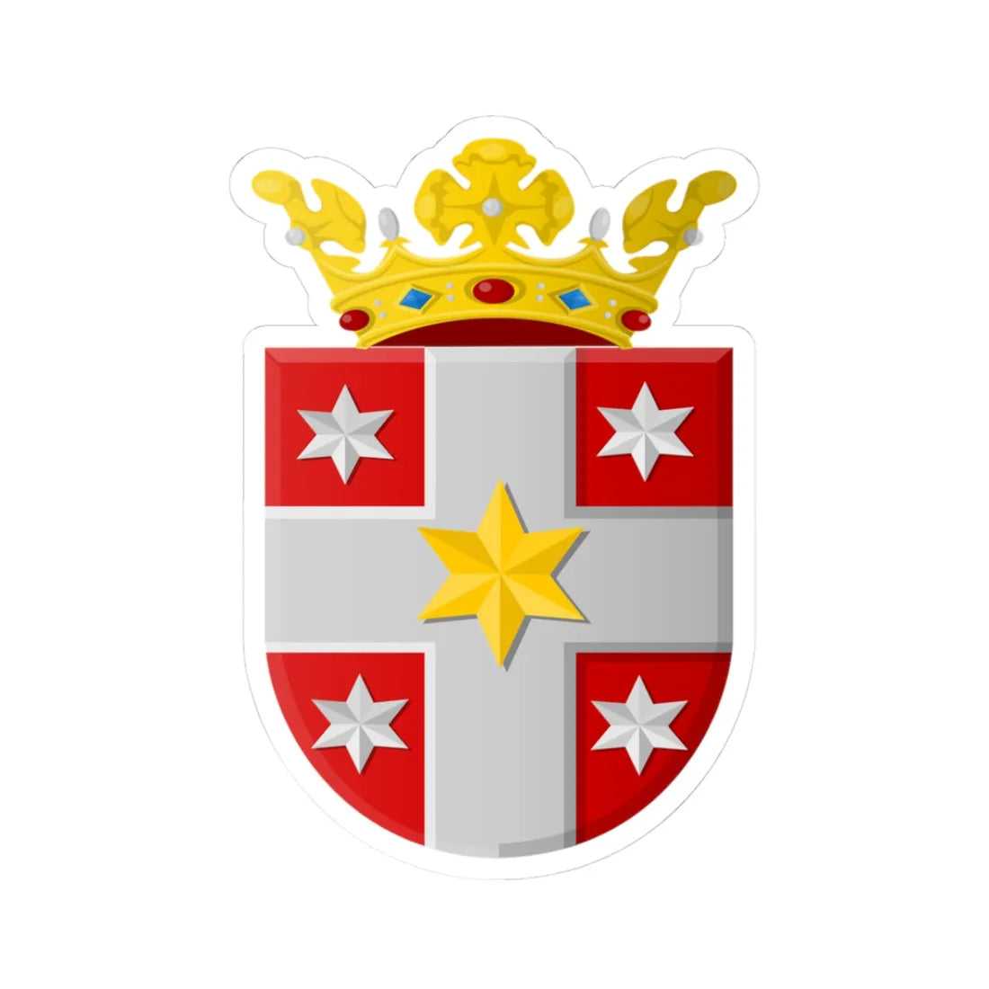 Vollenhove wapen (Netherlands) (Coat of Arms) STICKER Vinyl Kiss-Cut Decal 3 Inch White - The Sticker Space