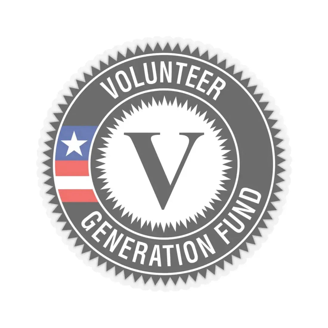 Volunteer Generation Fund VGF - STICKER Vinyl Kiss-Cut Decal 6 Inch Transparent - The Sticker Space