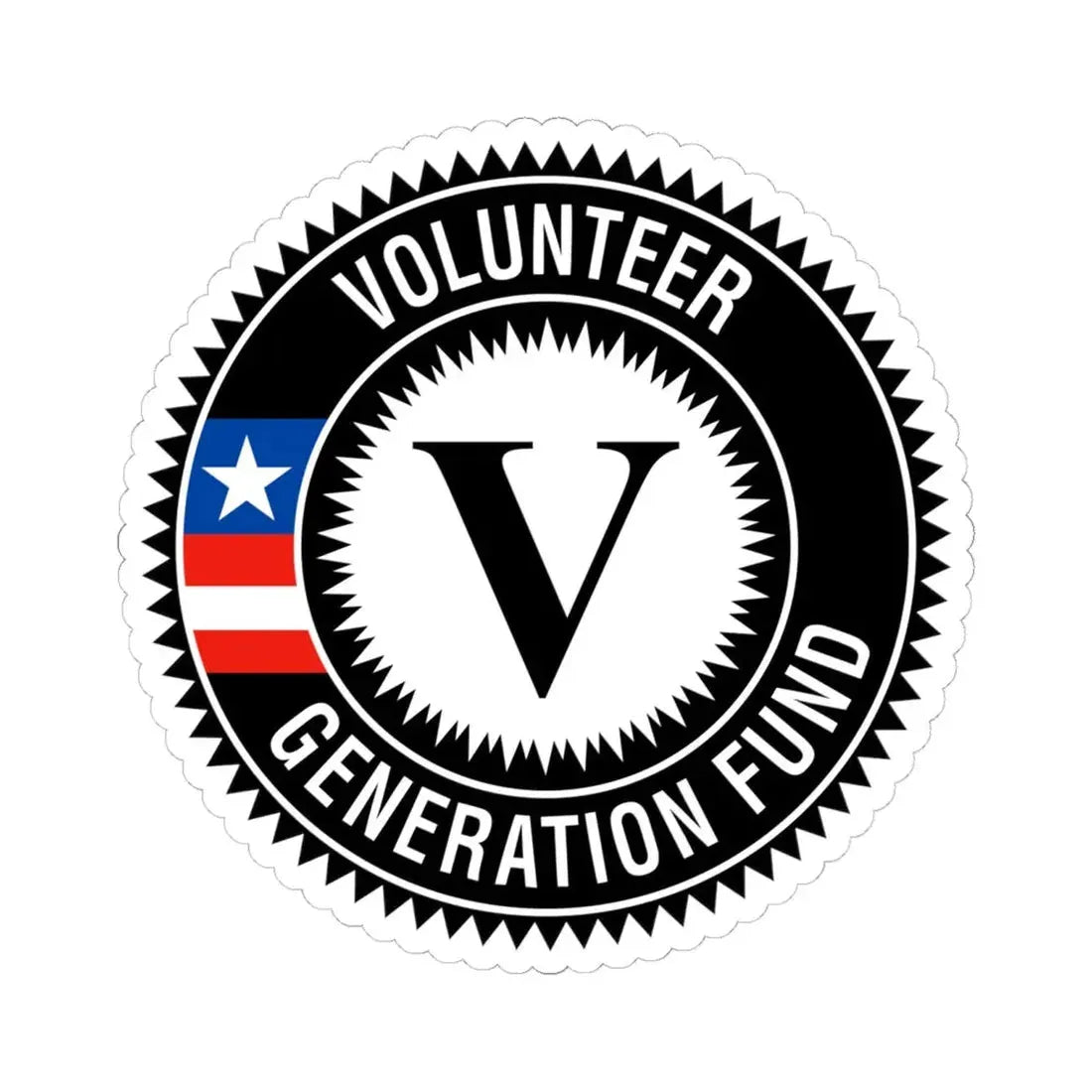Volunteer Generation Fund VGF - STICKER Vinyl Kiss-Cut Decal 6 Inch White - The Sticker Space