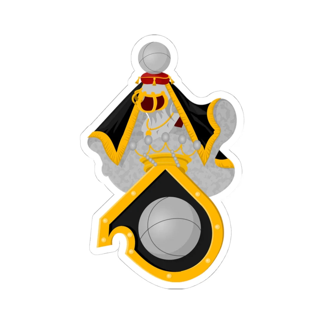 Von Schmid wapen 1895 (Switzerland) (Coat of Arms) STICKER Vinyl Kiss-Cut Decal 4 Inch White - The Sticker Space