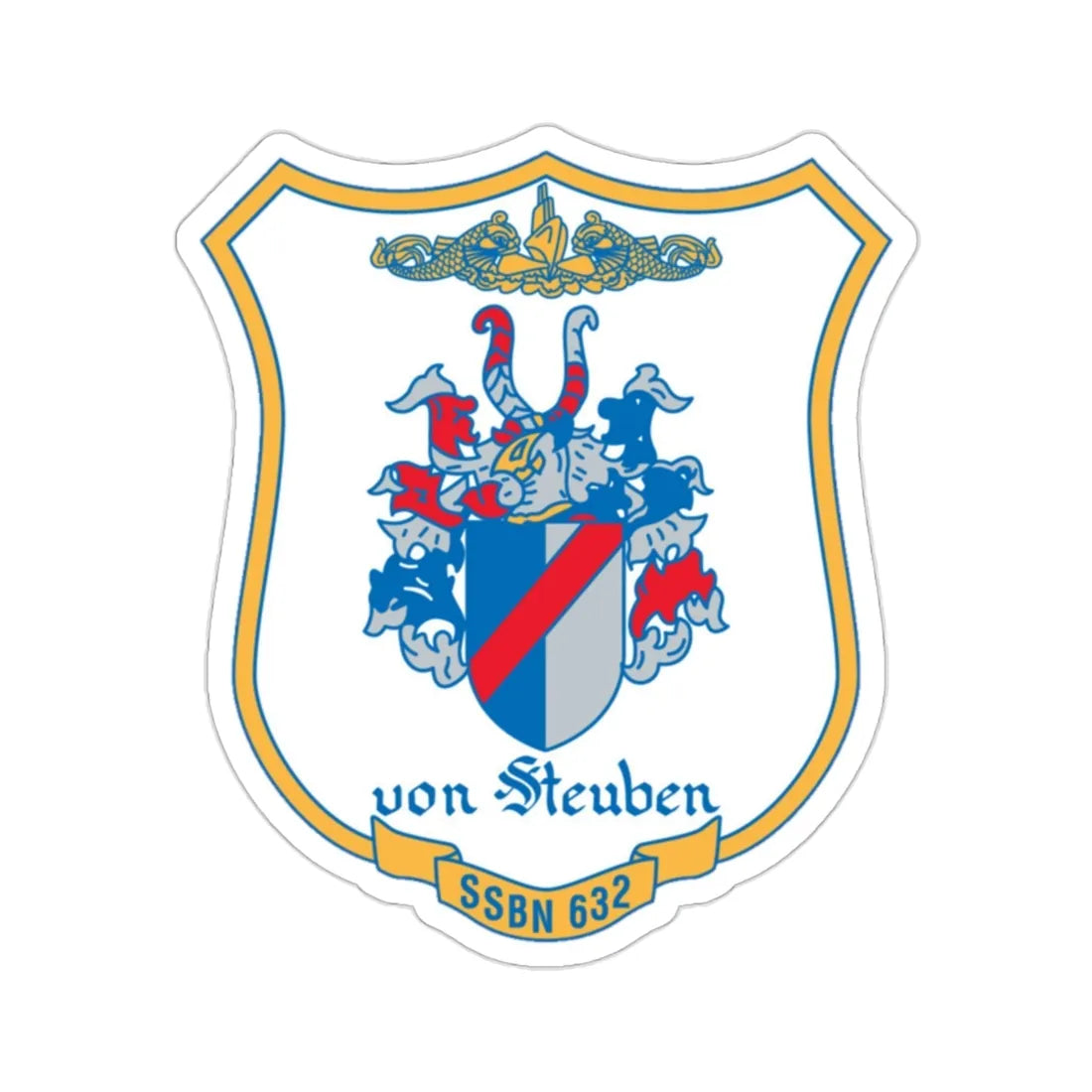 Von Steuben SSBN 632 (U.S. Navy) STICKER Vinyl Die-Cut Decal 2 Inch - The Sticker Space