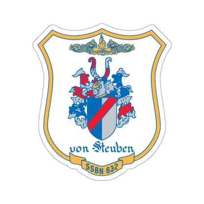 Von Steuben SSBN 632 (U.S. Navy) STICKER Vinyl Kiss-Cut Decal 2 Inch White - The Sticker Space