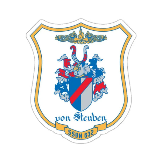 Von Steuben SSBN 632 (U.S. Navy) STICKER Vinyl Kiss-Cut Decal 2 Inch White - The Sticker Space