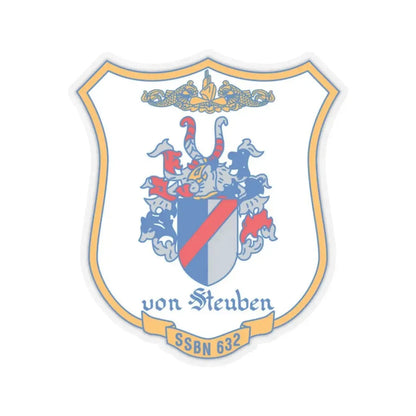 Von Steuben SSBN 632 (U.S. Navy) STICKER Vinyl Kiss-Cut Decal 4 Inch Transparent - The Sticker Space