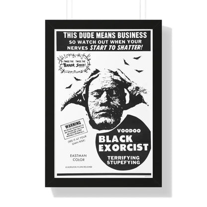 VOODOO BLACK EXORCIST 1974 - Framed Movie Poster 16″ x 24″ Black - The Sticker Space