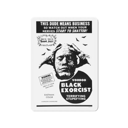 VOODOO BLACK EXORCIST 1974 Movie Poster - Refrigerator Magnet 2 Inch - The Sticker Space