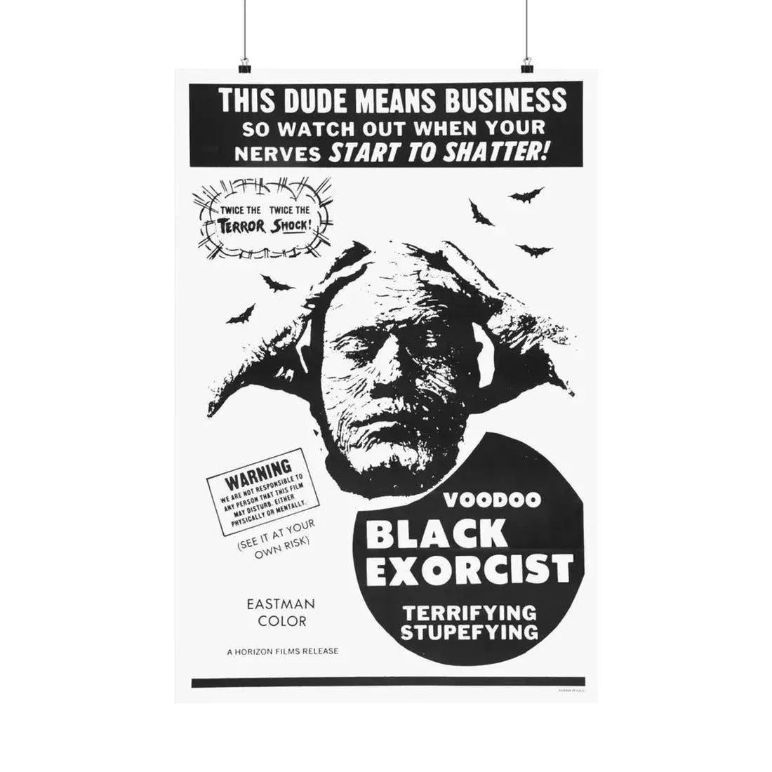 VOODOO BLACK EXORCIST 1974 - Paper Movie Poster 24″ x 36″ Matte - The Sticker Space