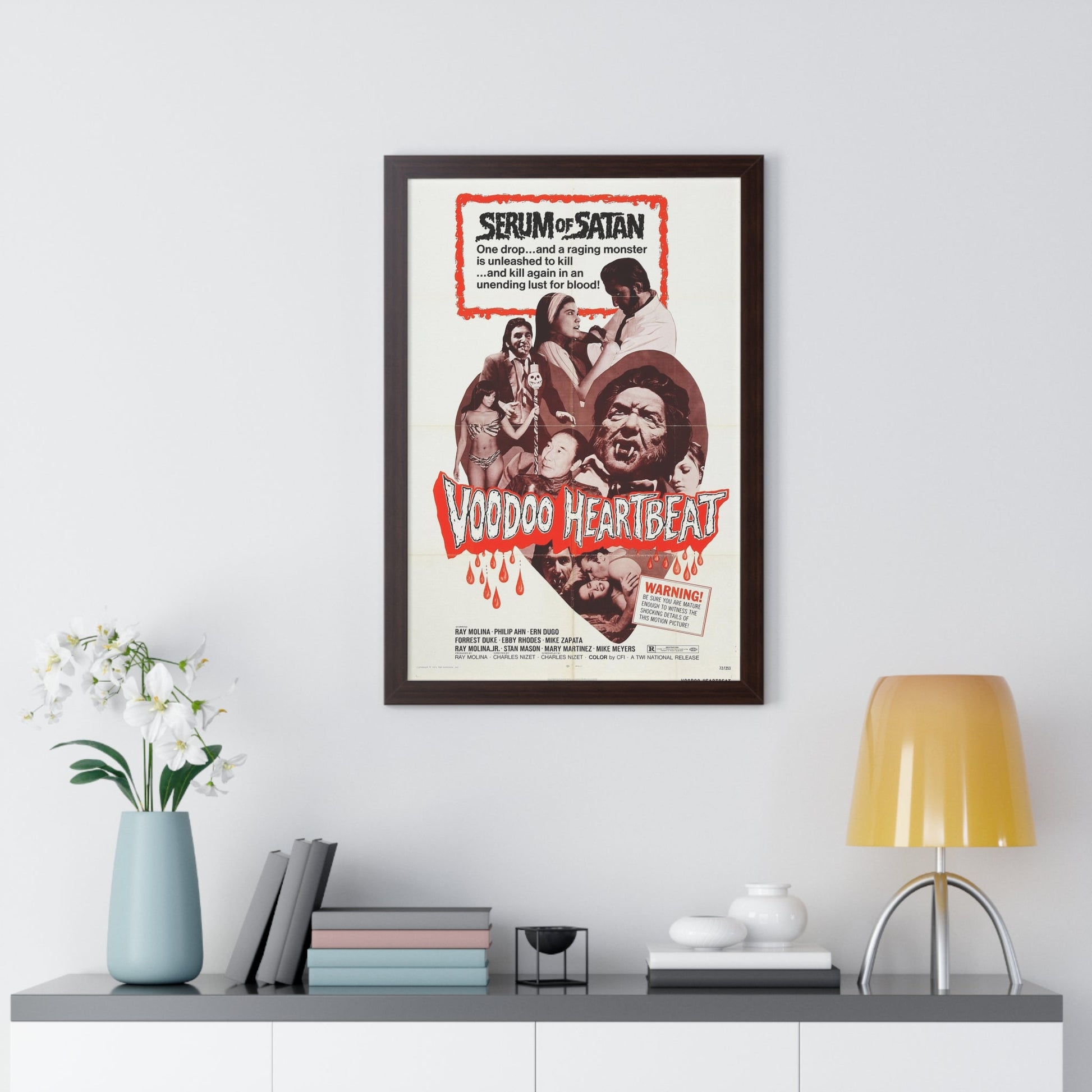 VOODOO HEARTBEAT 1973 - Framed Movie Poster-The Sticker Space