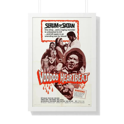 VOODOO HEARTBEAT 1973 - Framed Movie Poster 20" x 30" White - The Sticker Space
