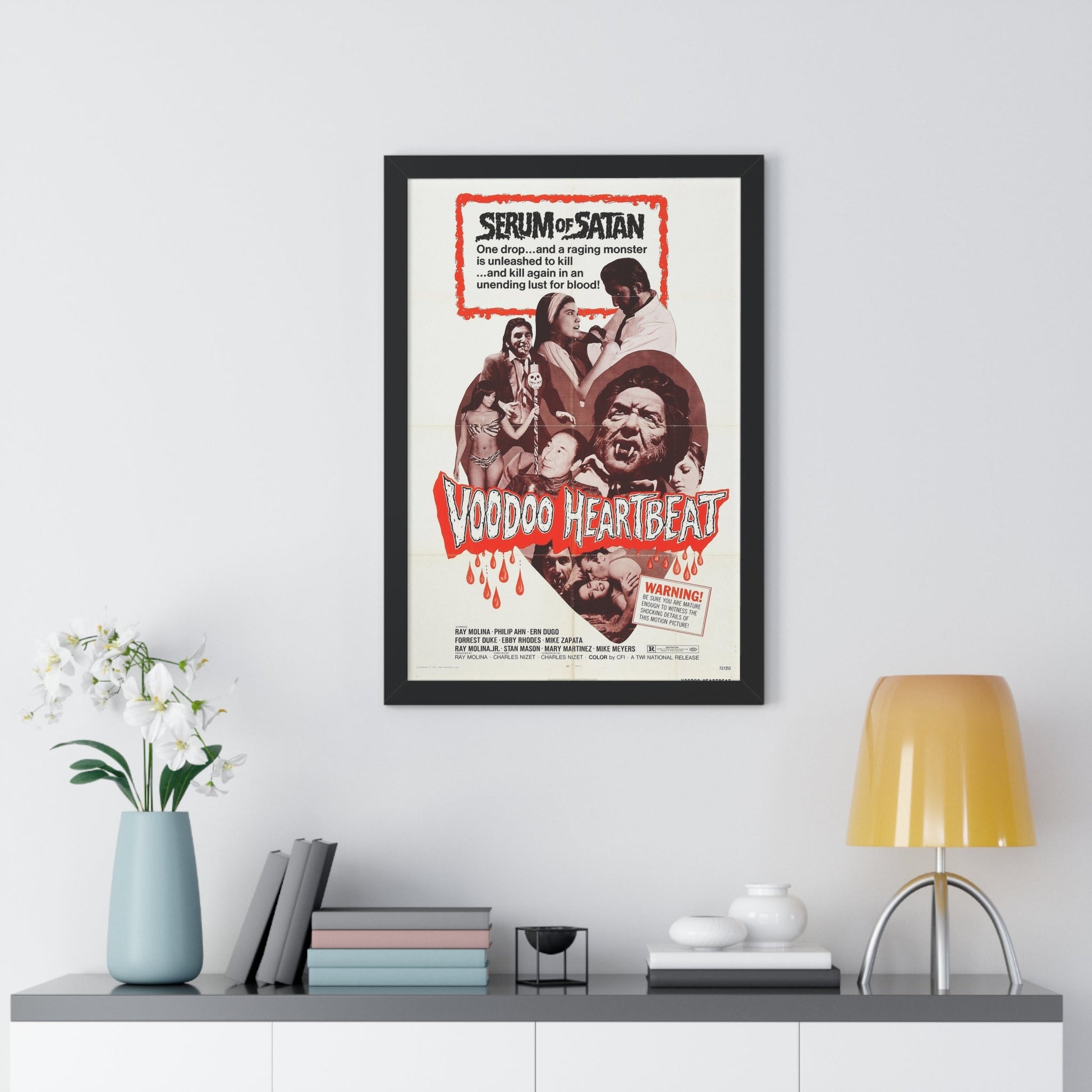 VOODOO HEARTBEAT 1973 - Framed Movie Poster-The Sticker Space