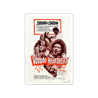 VOODOO HEARTBEAT 1973 Movie Poster STICKER Vinyl Die-Cut Decal 2 Inch - The Sticker Space