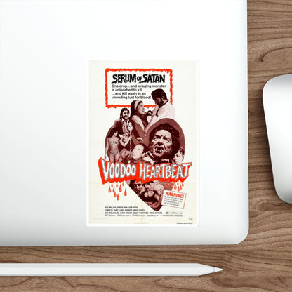 VOODOO HEARTBEAT 1973 Movie Poster STICKER Vinyl Die-Cut Decal-The Sticker Space