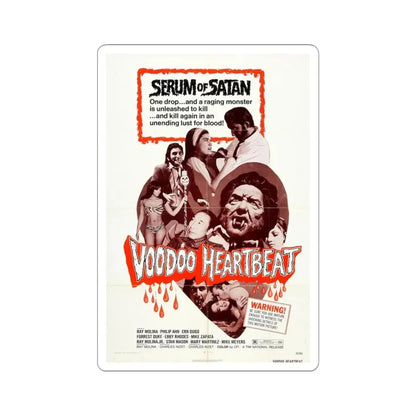 VOODOO HEARTBEAT 1973 Movie Poster - STICKER Vinyl Kiss-Cut Decal 3 Inch White - The Sticker Space