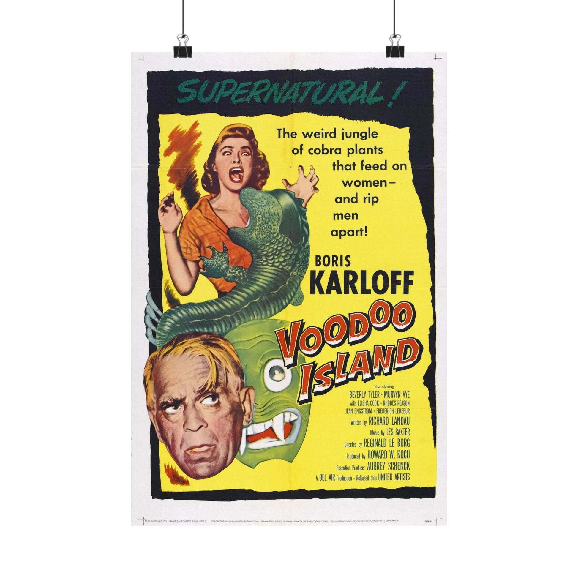 VOODOO ISLAND 1957 - Paper Movie Poster-12″ x 18″-The Sticker Space