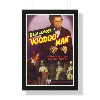 VOODOO MAN 1944 - Framed Movie Poster 16″ x 24″ Black - The Sticker Space