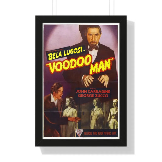 VOODOO MAN 1944 - Framed Movie Poster 16″ x 24″ Black - The Sticker Space