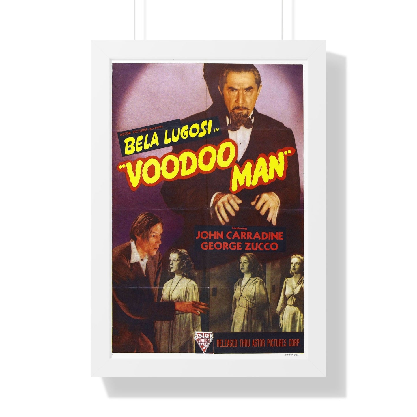 VOODOO MAN 1944 - Framed Movie Poster-16″ x 24″-The Sticker Space