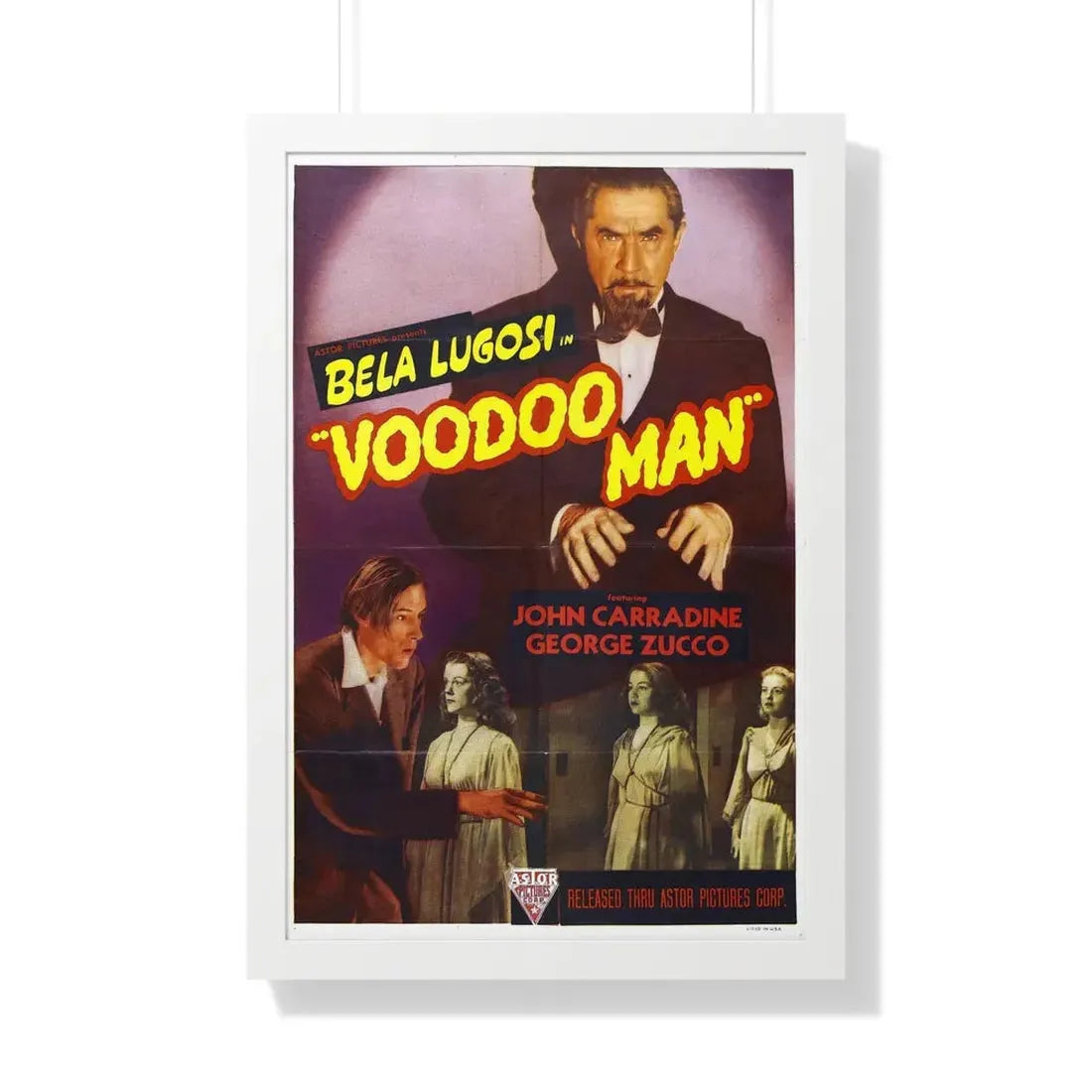 VOODOO MAN 1944 - Framed Movie Poster 20" x 30" White - The Sticker Space