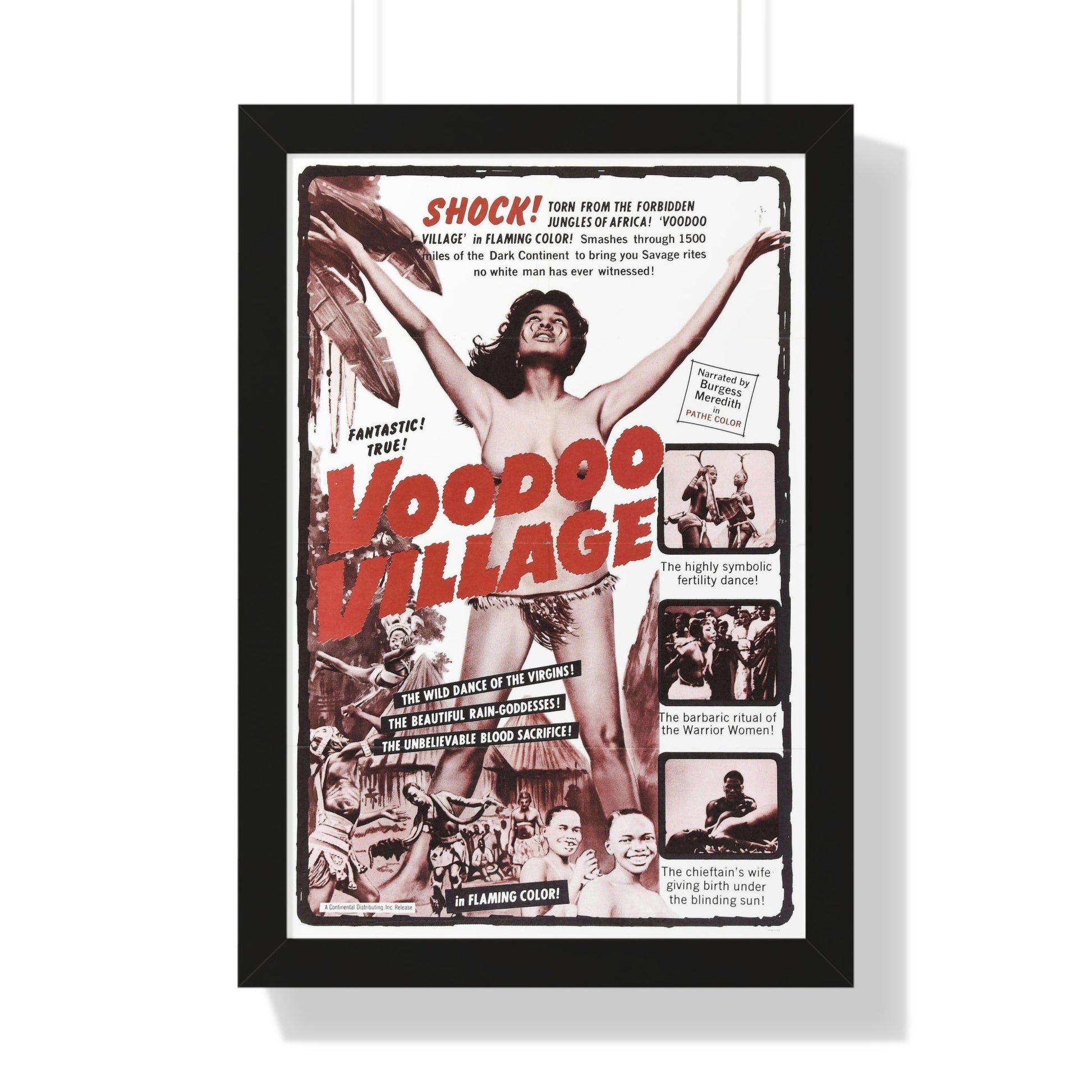 VOODOO VILLAGE 1958 - Framed Movie Poster-16″ x 24″-The Sticker Space