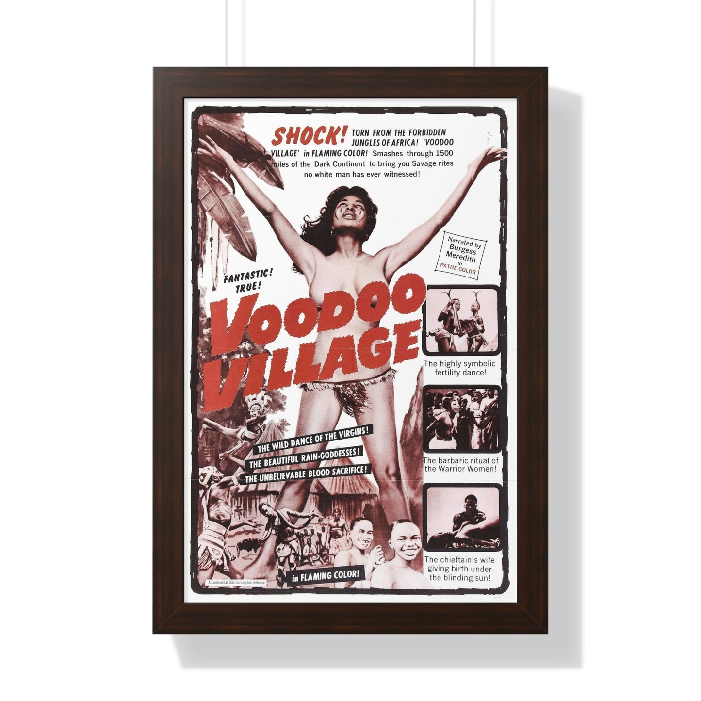 VOODOO VILLAGE 1958 - Framed Movie Poster-16″ x 24″-The Sticker Space